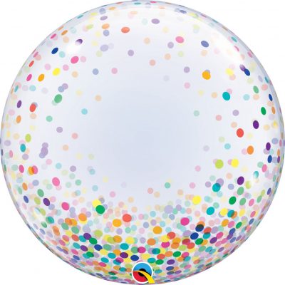 GLOBO 60 CM Deco Bubble Confetti Impreso